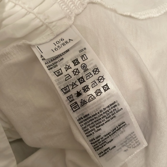 All Saints Ashleigh tank top size US 6 white - Picture 6 of 8